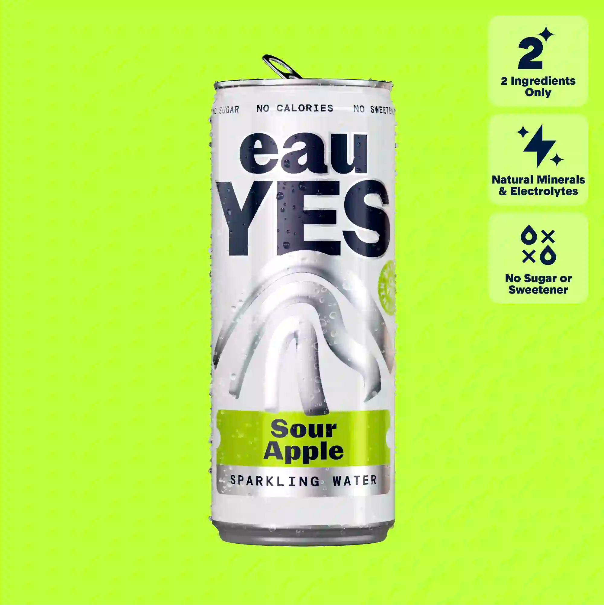 eauyes sour apple sparkling water can
